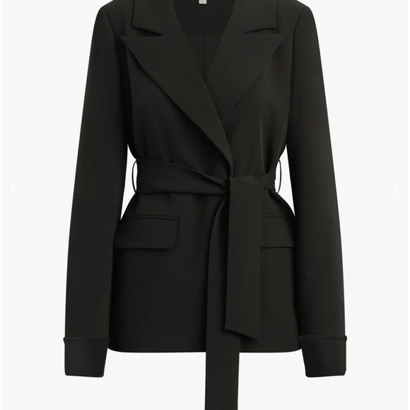 NEW FAVORITE DAUGHTER Adrienne Belted  Blazer Black Small - Picture 4 of 11